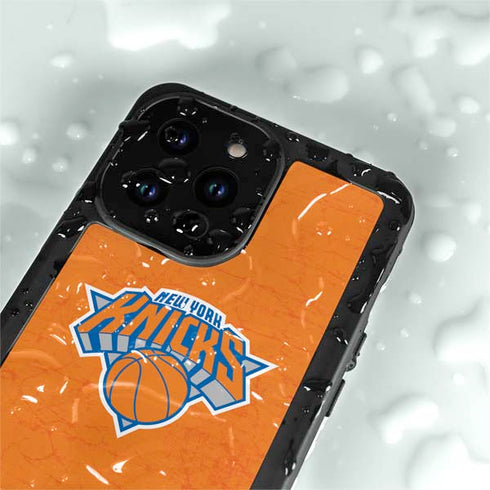 NBA New York Knicks Orange Primary Logo iPhone 14 Pro Max Waterproof Case