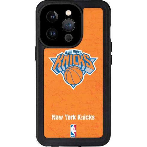NBA New York Knicks Orange Primary Logo iPhone 14 Pro Waterproof Case