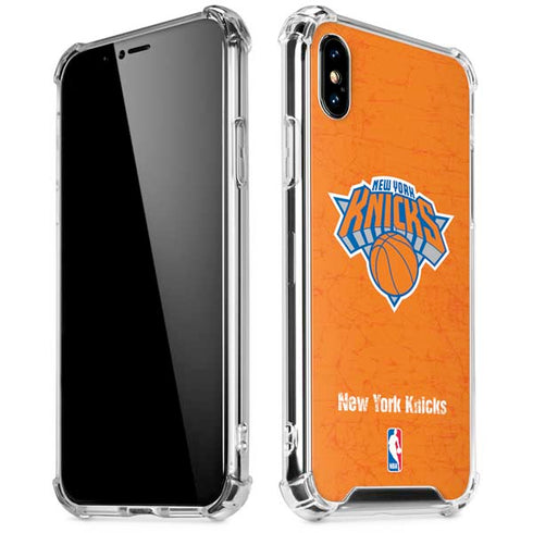 NBA New York Knicks Orange Primary Logo iPhone XS Max Clear Case