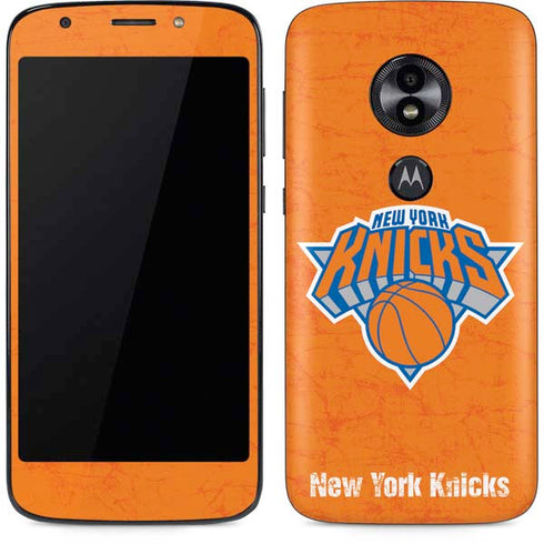 NBA New York Knicks Orange Primary Logo Moto E5 Play Skin