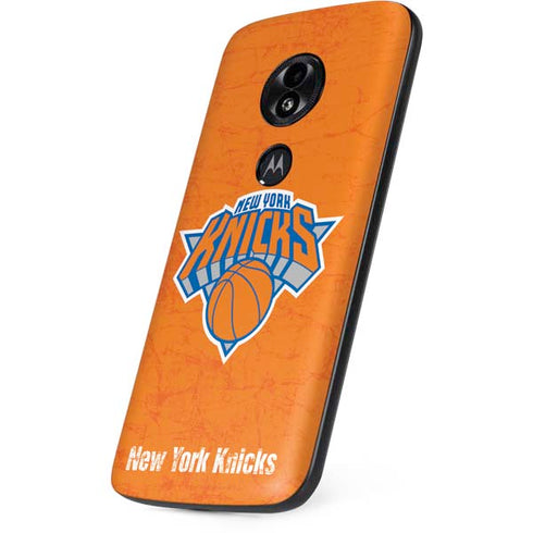 NBA New York Knicks Orange Primary Logo Moto E5 Play Skin