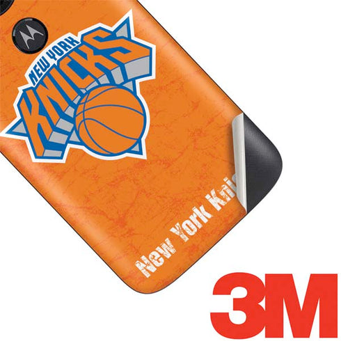 NBA New York Knicks Orange Primary Logo Moto E5 Play Skin