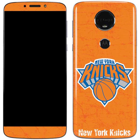 NBA New York Knicks Orange Primary Logo Moto E5 Plus Skin