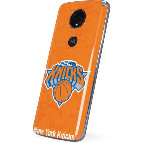 NBA New York Knicks Orange Primary Logo Moto E5 Plus Skin