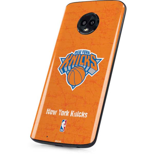 NBA New York Knicks Orange Primary Logo Moto G6 Skin