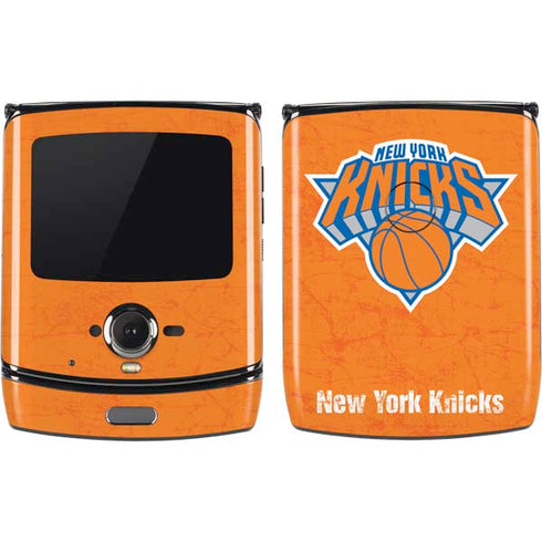 NBA New York Knicks Orange Primary Logo Motorola RAZR Skin