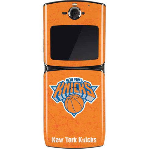 NBA New York Knicks Orange Primary Logo Motorola RAZR Skin