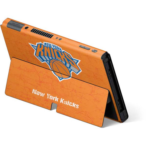 NBA New York Knicks Orange Primary Logo Nintendo Switch OLED (2021) Skin