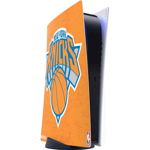 NBA New York Knicks Orange Primary Logo PS5 Digital Edition Console Skin