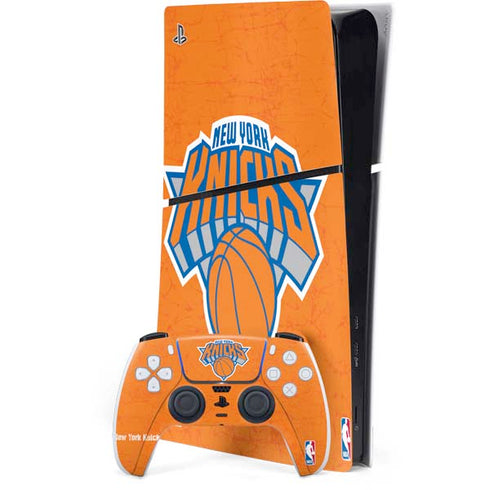 NBA New York Knicks Orange Primary Logo PS5 Slim Digital Edition Bundle Skin