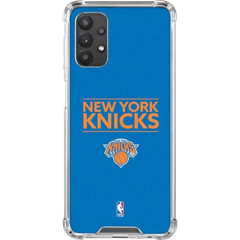 NBA New York Knicks Standard - Blue Galaxy A32 5G Clear Case