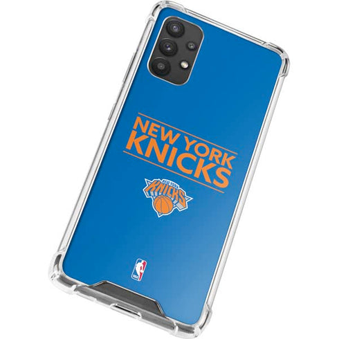 NBA New York Knicks Standard - Blue Galaxy A32 5G Clear Case