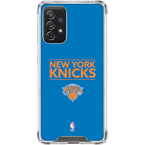 NBA New York Knicks Standard - Blue Galaxy A72 5G Clear Case