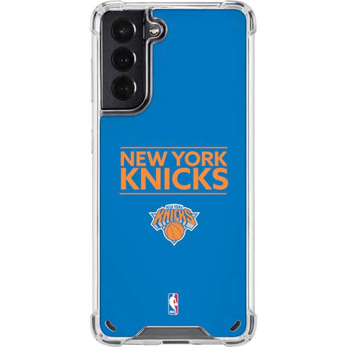 NBA New York Knicks Standard - Blue Galaxy S21 5G Clear Case