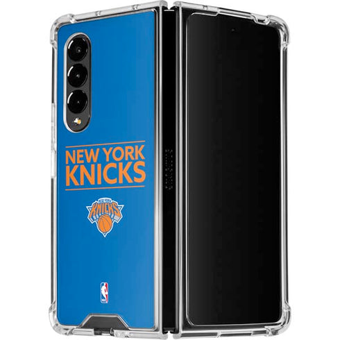 NBA New York Knicks Standard - Blue Galaxy Z Fold4 5G Clear Case