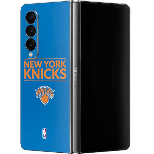 NBA New York Knicks Standard - Blue Galaxy Z Fold4 5G Skin
