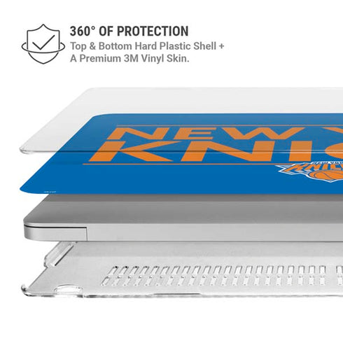 NBA New York Knicks Standard - Blue MacBook Pro 15in (2016-19) Case plus Skin