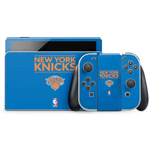 NBA New York Knicks Standard - Blue Nintendo Switch OLED (2021) Skin