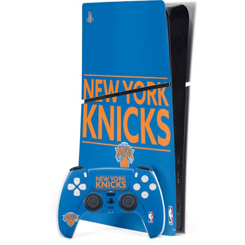 NBA New York Knicks Standard - Blue PS5 Slim Digital Edition Console Skin