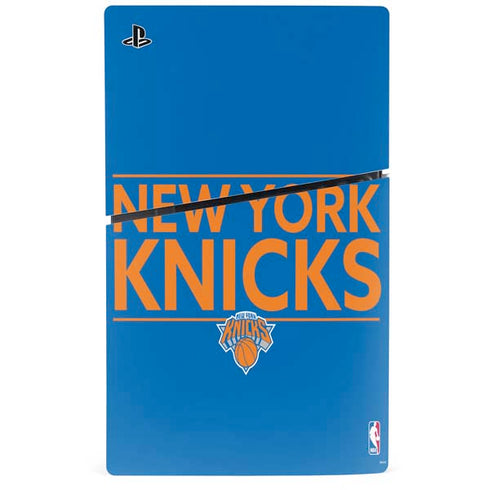 NBA New York Knicks Standard - Blue PS5 Slim Digital Edition Console Skin