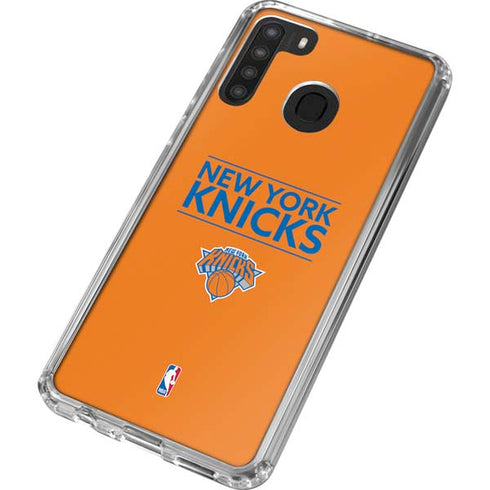 NBA New York Knicks Standard - Orange Galaxy A21 Clear Case