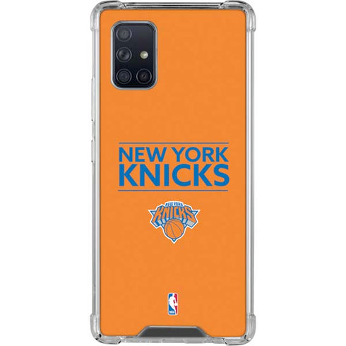 NBA New York Knicks Standard - Orange Galaxy A71 5G Clear Case