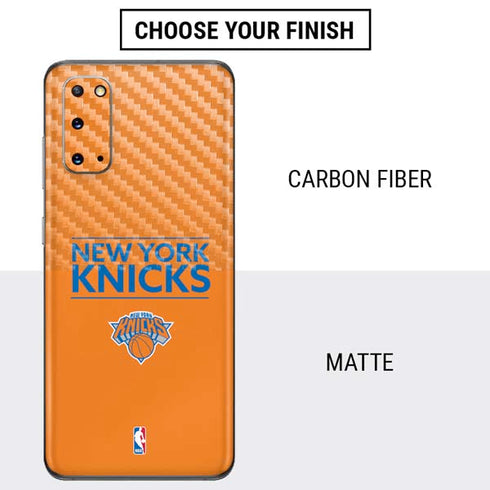 NBA New York Knicks Standard - Orange Galaxy S20 Skin