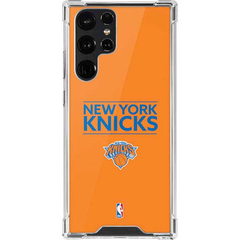 NBA New York Knicks Standard - Orange Galaxy S22 Ultra Clear Case