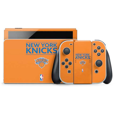 NBA New York Knicks Standard - Orange Nintendo Switch OLED (2021) Skin