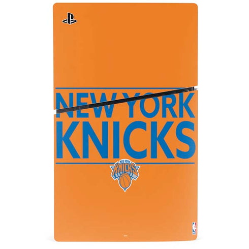 NBA New York Knicks Standard - Orange PS5 Slim Disk Console Skin