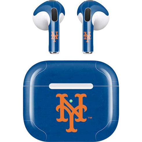 MLB New York Mets - Solid Distressed Apple AirPods (3rd Gen 2021) Skin