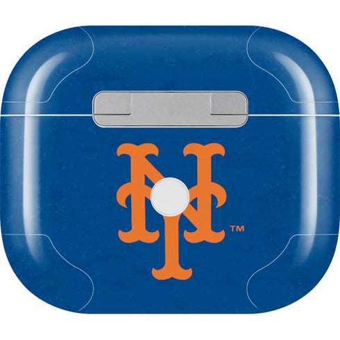 MLB New York Mets - Solid Distressed Apple AirPods (3rd Gen 2021) Skin