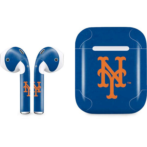 MLB New York Mets - Solid Distressed Apple AirPods Skin