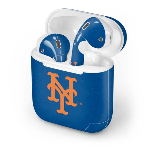 MLB New York Mets - Solid Distressed Apple AirPods Skin