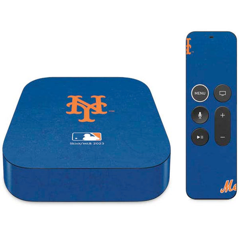 MLB New York Mets - Solid Distressed Apple TV Skin
