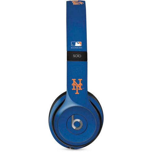 MLB New York Mets - Solid Distressed Beats Solo 2 Wired Skin