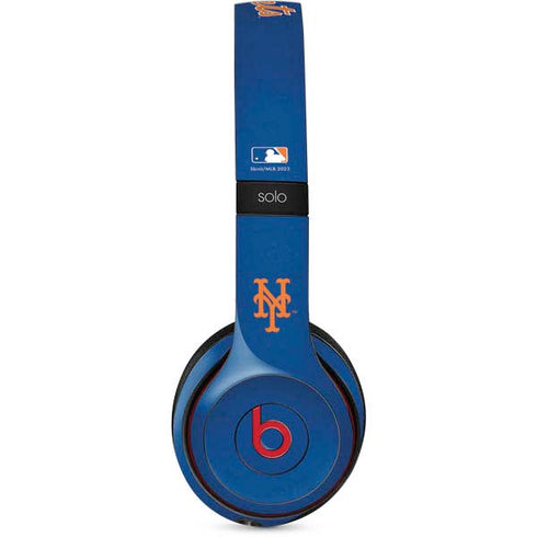 MLB New York Mets - Solid Distressed Beats Solo 2 Wireless Skin