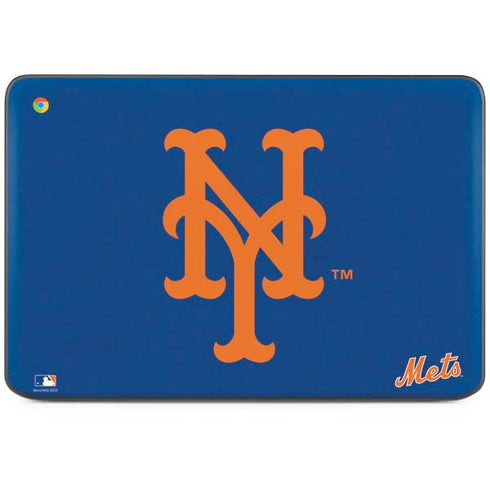 MLB New York Mets - Solid Distressed HP Chromebook Skin
