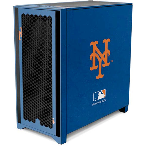 MLB New York Mets - Solid Distressed Corsair 4000D Tempered Glass Mid-Tower ATX Case Skin