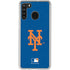MLB New York Mets - Solid Distressed Galaxy A21 Clear Case