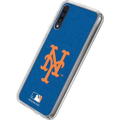 MLB New York Mets - Solid Distressed Galaxy A50 Clear Case