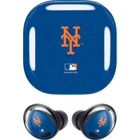 MLB New York Mets - Solid Distressed Galaxy Buds Pro Skin
