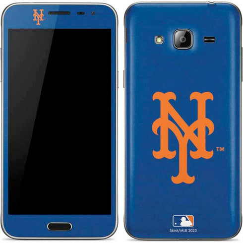 MLB New York Mets - Solid Distressed Galaxy J3 Skin
