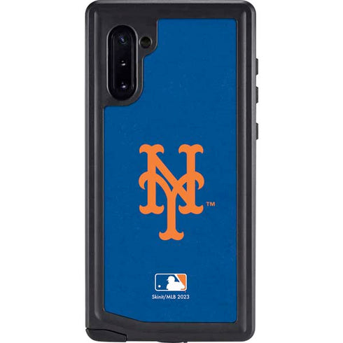 MLB New York Mets - Solid Distressed Galaxy Note 10 Waterproof Case