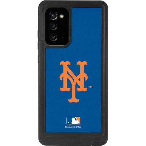 MLB New York Mets - Solid Distressed Galaxy Note20 5G Waterproof Case