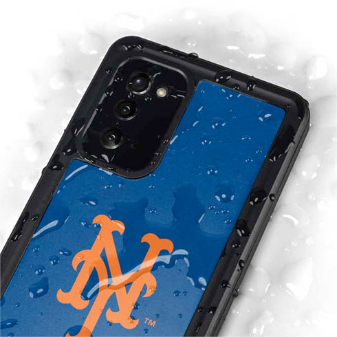 MLB New York Mets - Solid Distressed Galaxy Note20 5G Waterproof Case