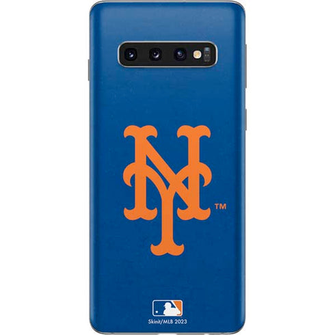 MLB New York Mets - Solid Distressed Galaxy S10 Skin