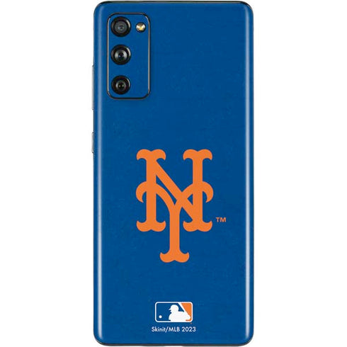 MLB New York Mets - Solid Distressed Galaxy S20 Fan Edition Skin