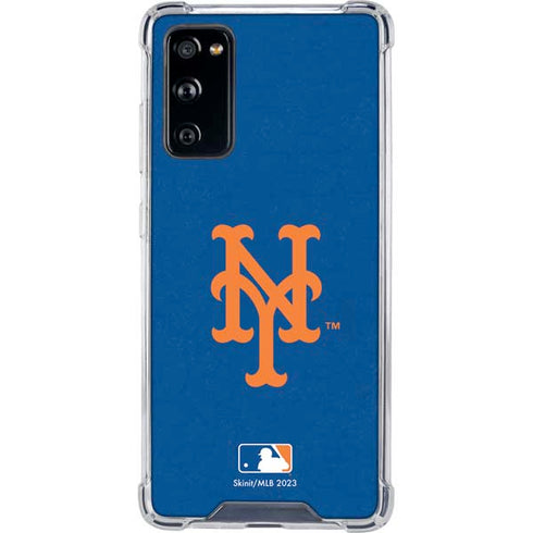 MLB New York Mets - Solid Distressed Galaxy S20 FE Clear Case