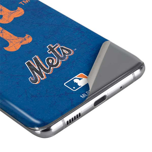 MLB New York Mets - Solid Distressed Galaxy S20 Plus Skin